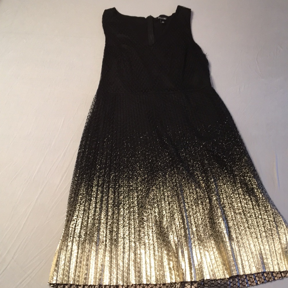 Black and gold ombré party dress